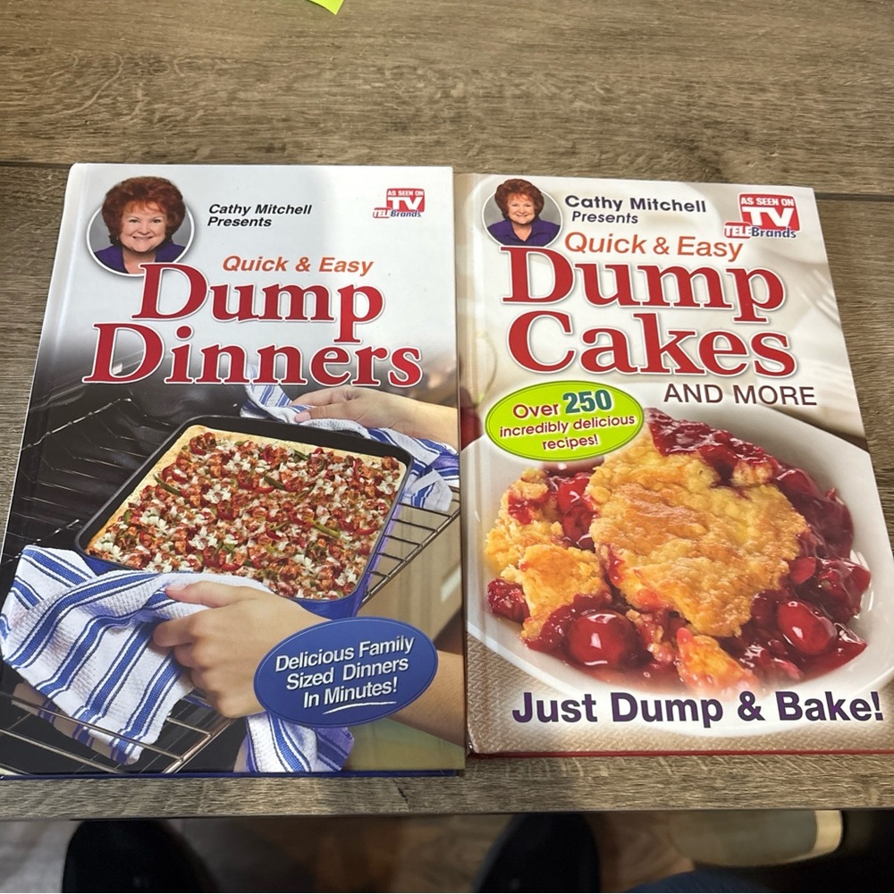 Lot Of 2  Dump Dinners And  Dump Cakes By Cathy Mitchell BR